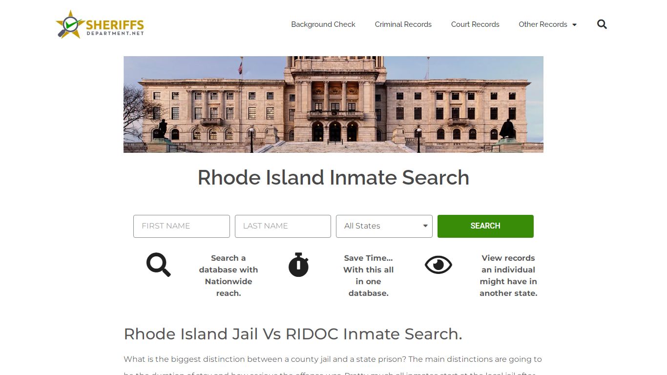 Rhode Island Inmate Search: Lookup RIDOC Prison and County ...